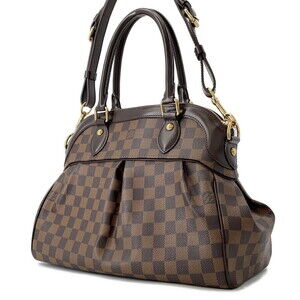 Louis Vuitton Ebene Brown Trevi Handbag Bag Damier